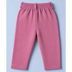 Babyhug Woven Full Sleeves Solid Three Piece Party Suit With Bow - Mauve