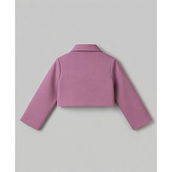 Babyhug Knit Full Sleeves Blazer Style Co-Ords Top & Skirts Set with Inner Tee - Pink