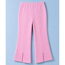 Babyhug Knit Full Sleeves Solid Top & Pant Set With Blazer - Pink