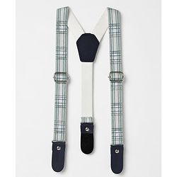 Babyhug 100% Cotton Woven Full Sleeves Shirt and Pants Set With Bow & Suspender - Black & Olive Green