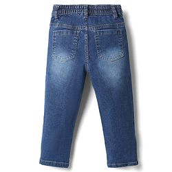 Babyhug Cotton Blend Full Sleeves Checked Shirt and Denim Jeans - Yellow