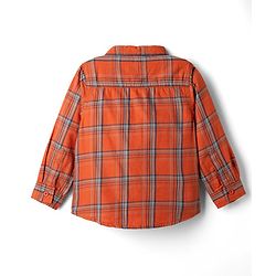 Babyhug Cotton Mixes Woven Full Sleeves Checks Shirt and Denim Jeans - Red