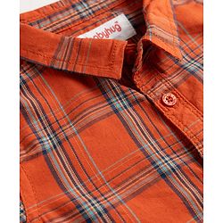 Babyhug Cotton Mixes Woven Full Sleeves Checks Shirt and Denim Jeans - Red