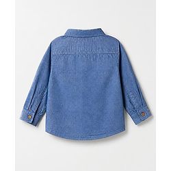 Babyhug 100% Cotton Woven Full Sleeves Shirt and Pant with Crocodile Print - Blue