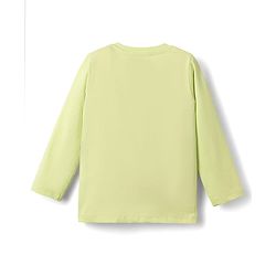 Babyhug Marvel Single Jersey Knit Full Sleeves T-Shirt & Pyjama Night Suit with Avengers Graphics - Limegreen & Black