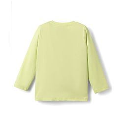 Babyhug Marvel Single Jersey Knit Full Sleeves T-Shirt & Pyjama Night Suit with Avengers Graphics - Limegreen & Black