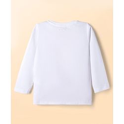 Babyhug Disney Single Jersey Knit Full Sleeves T-shirt & Striped Pyjama Night Suit With Lady and the Tramp Graphic - White