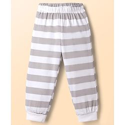 Babyhug Disney Single Jersey Knit Full Sleeves T-shirt & Striped Pyjama Night Suit With Lady and the Tramp Graphic - White