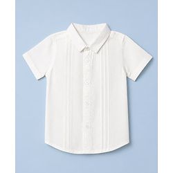 Babyhug 100% Cotton Woven Half Sleeves Shirt and Shorts with Bow Tie - Red & White