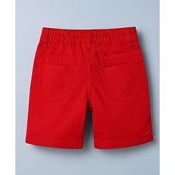 Babyhug 100% Cotton Woven Half Sleeves Shirt and Shorts with Bow Tie - Red & White