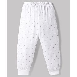 Babyhug Disney Single Jersey Knit Full Sleeves Co-Ords T-Shirt & Pyjama Night Suit with Minnie Mouse & Polka Dots Print Pack of 2 - White