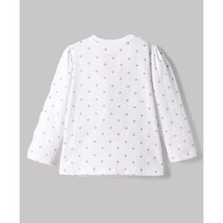 Babyhug Disney Single Jersey Knit Full Sleeves Co-Ords T-Shirt & Pyjama Night Suit with Minnie Mouse & Polka Dots Print Pack of 2 - White