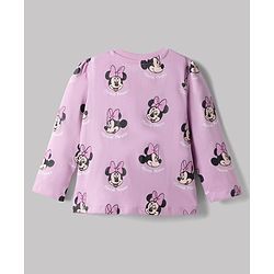 Babyhug Disney Single Jersey Knit Full Sleeves Co-Ords T-Shirt & Pyjama Night Suit with Minnie Mouse & Polka Dots Print Pack of 2 - White