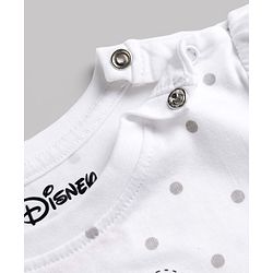 Babyhug Disney Single Jersey Knit Full Sleeves Co-Ords T-Shirt & Pyjama Night Suit with Minnie Mouse & Polka Dots Print Pack of 2 - White