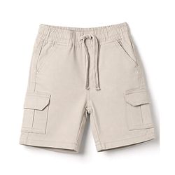 Babyhug 100% Cotton Woven Half Sleeves Checks Shirt & Shorts With Cargo Pocket - Blue & Beige