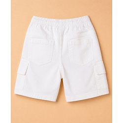 Babyhug 100% Cotton Woven Half Sleeves Checked Shirt & Shorts Set - White & Blue
