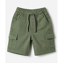 Babyhug 100% Cotton Woven Half Sleeves Shirt and Shorts with Checks - Green