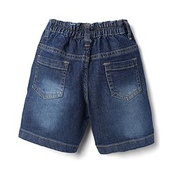 Babyhug Cotton Woven Denim Half Sleeves Checked Shirt and Shorts Set - Green & Blue