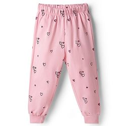 Babyhug Disney 100% Cotton Knit Full Sleeves T-Shirt & Pyjama Night Suit With Winnie The Pooh Graphic - Light Pink