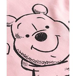 Babyhug Disney 100% Cotton Knit Full Sleeves T-Shirt & Pyjama Night Suit With Winnie The Pooh Graphic - Light Pink