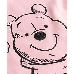 Babyhug Disney 100% Cotton Knit Full Sleeves T-Shirt & Pyjama Night Suit With Winnie The Pooh Graphic - Light Pink