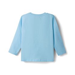 Babyhug Disney Single Jersey Knit Full Sleeves T-Shirt & Pyjama Night Suit with Mickey Mouse Graphics -  Blue & Red