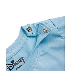 Babyhug Disney Single Jersey Knit Full Sleeves T-Shirt & Pyjama Night Suit with Mickey Mouse Graphics -  Blue & Red