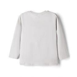 Babyhug Disney Single Jersey Knit Full Sleeves T-shirt & Pyjama Night Suit With Mickey Mouse Graphic -Grey