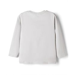 Babyhug Disney Single Jersey Knit Full Sleeves T-shirt & Pyjama Night Suit With Mickey Mouse Graphic -Grey