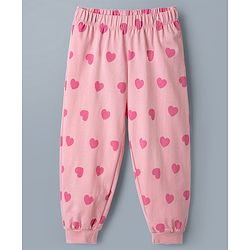 Babyhug Disney 100% Cotton Knit Full Sleeves T-Shirt & Pyjama Night Suit With Minnie Mouse & Friends Graphic - White & Pink