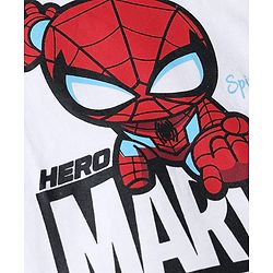 Babyhug Marvel Single Jersey Knit Full Sleeves T-Shirt & Pyjama Night Suit with Spider - Man Graphics - Red