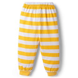 Babyhug Disney Single Jersey Knit Full Sleeves T-Shirt & Pyjama Night Suit with The Lion King Graphics - Yellow & Navy Blue