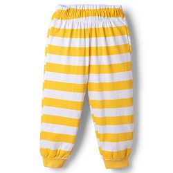 Babyhug Disney Single Jersey Knit Full Sleeves T-Shirt & Pyjama Night Suit with The Lion King Graphics - Yellow & Navy Blue