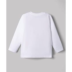 Babyhug Disney Single Jersey Knit Full Sleeves T-shirt & Pyjama Night Suit With Mickey Mouse Graphic -White