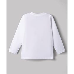 Babyhug Disney Single Jersey Knit Full Sleeves T-shirt & Pyjama Night Suit With Mickey Mouse Graphic -White