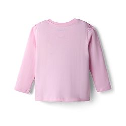 Babyhug Disney Single Jersey Knit Full Sleeves T-Shirt & Pajama Night Suit with Minnie Mouse Graphics - Pink
