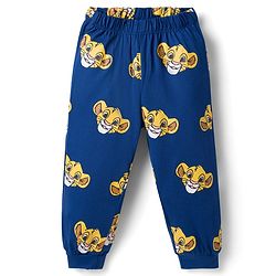 Babyhug Disney Single Jersey Knit Full Sleeves T-Shirt & Pyjama Night Suit with The Lion King Graphics - Blue