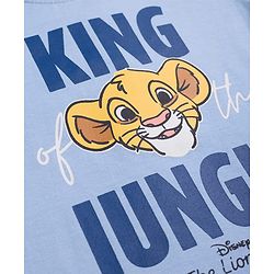 Babyhug Disney Single Jersey Knit Full Sleeves T-Shirt & Pyjama Night Suit with The Lion King Graphics - Blue