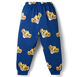 Babyhug Disney Single Jersey Knit Full Sleeves T-Shirt & Pyjama Night Suit with The Lion King Graphics - Blue