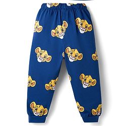 Babyhug Disney Single Jersey Knit Full Sleeves T-Shirt & Pyjama Night Suit with The Lion King Graphics - Blue