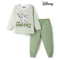 Babyhug Disney Single Jersey Knit Full Sleeves T-shirt & Pyjama Night Suit With Dalmatians Graphic -Mint