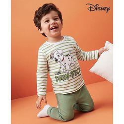 Babyhug Disney Single Jersey Knit Full Sleeves T-shirt & Pyjama Night Suit With Dalmatians Graphic -Mint