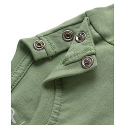 Babyhug Disney 100% Cotton Knit Full Sleeves T-Shirt & Pyjama Night Suit With Mickey Mouse Graphic - Green