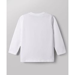 Babyhug Disney 100% Cotton Knit Full Sleeves T-Shirt & Pyjama Night Suit With Mickey Mouse Graphic - White