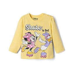 Babyhug Disney Single Jersey Knit Full Sleeves T-Shirt & Pyjama Night Suit with Minnie & Daisy Duck Graphics - Yellow