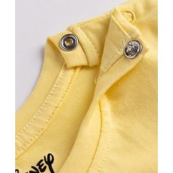 Babyhug Disney Single Jersey Knit Full Sleeves T-Shirt & Pyjama Night Suit with Minnie & Daisy Duck Graphics - Yellow