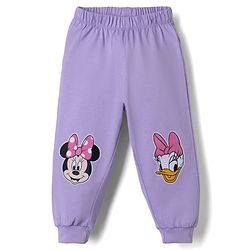 Babyhug Disney Single Jersey Knit Full Sleeves T-Shirt & Pyjama Night Suit with Minnie & Daisy Duck Graphics - Yellow