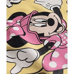 Babyhug Disney Single Jersey Knit Full Sleeves T-Shirt & Pyjama Night Suit with Minnie & Daisy Duck Graphics - Yellow