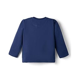 Babyhug Disney Single Jersey Knit Full Sleeves T-Shirt & Pyjama Night Suit with Minnie Mouse Graphics - Navy Blue