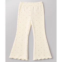 Babyhug Cotton Lycra Knit Full Length Striped & Hearts Printed Leggings Pack Of 3 - Red Pink & White
